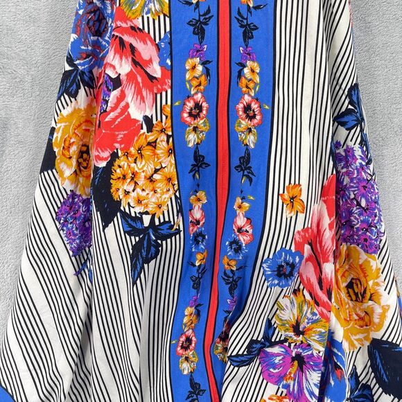 Flying Tomato Maxi Dress Womens Small Multi Floral Rayon Spaghetti Strap V Neck - Picture 5 of 13